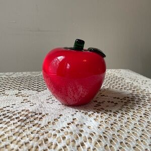 Vintage Glass Red Apple